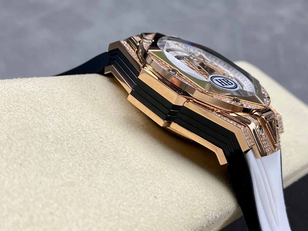 Hublot Big Bang Sang Bleu II Rose Gold White Pavé 45mm Watch