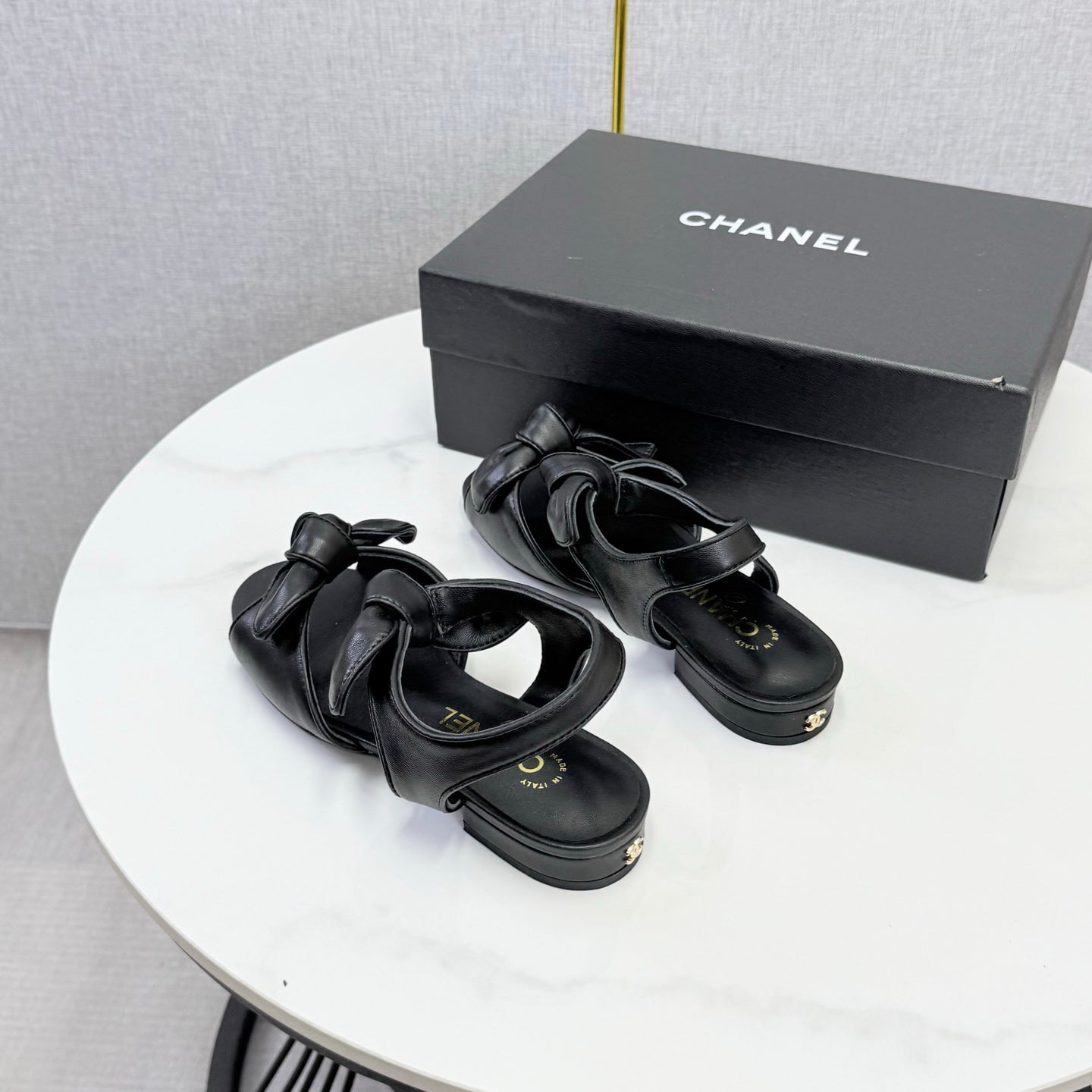 Chanel 2026 Slingback Sandals Bow Sheepskin  801644