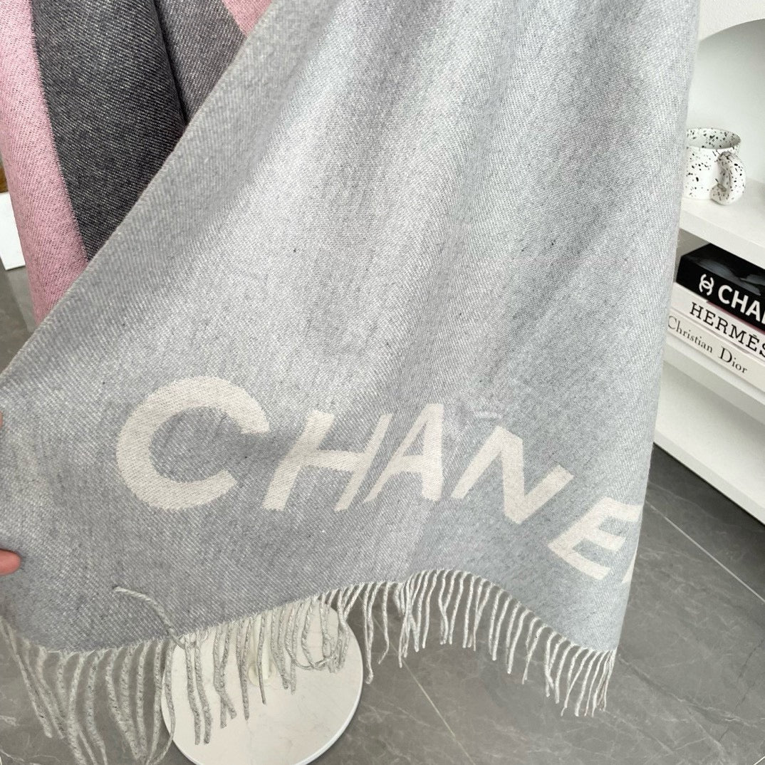 CC Scarf 200 CM In Light Grey Mix Pink Cashmere 405495