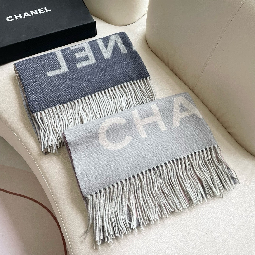 CC Scarf 200 CM In Light Grey Mix Pink Cashmere 405495