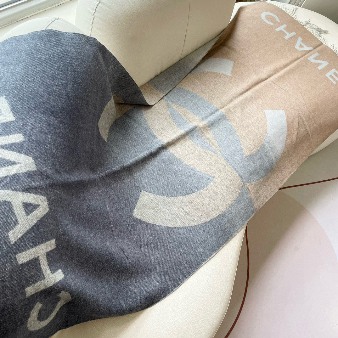 CC Scarf 200 CM In Grey Beige Cashmere 422835