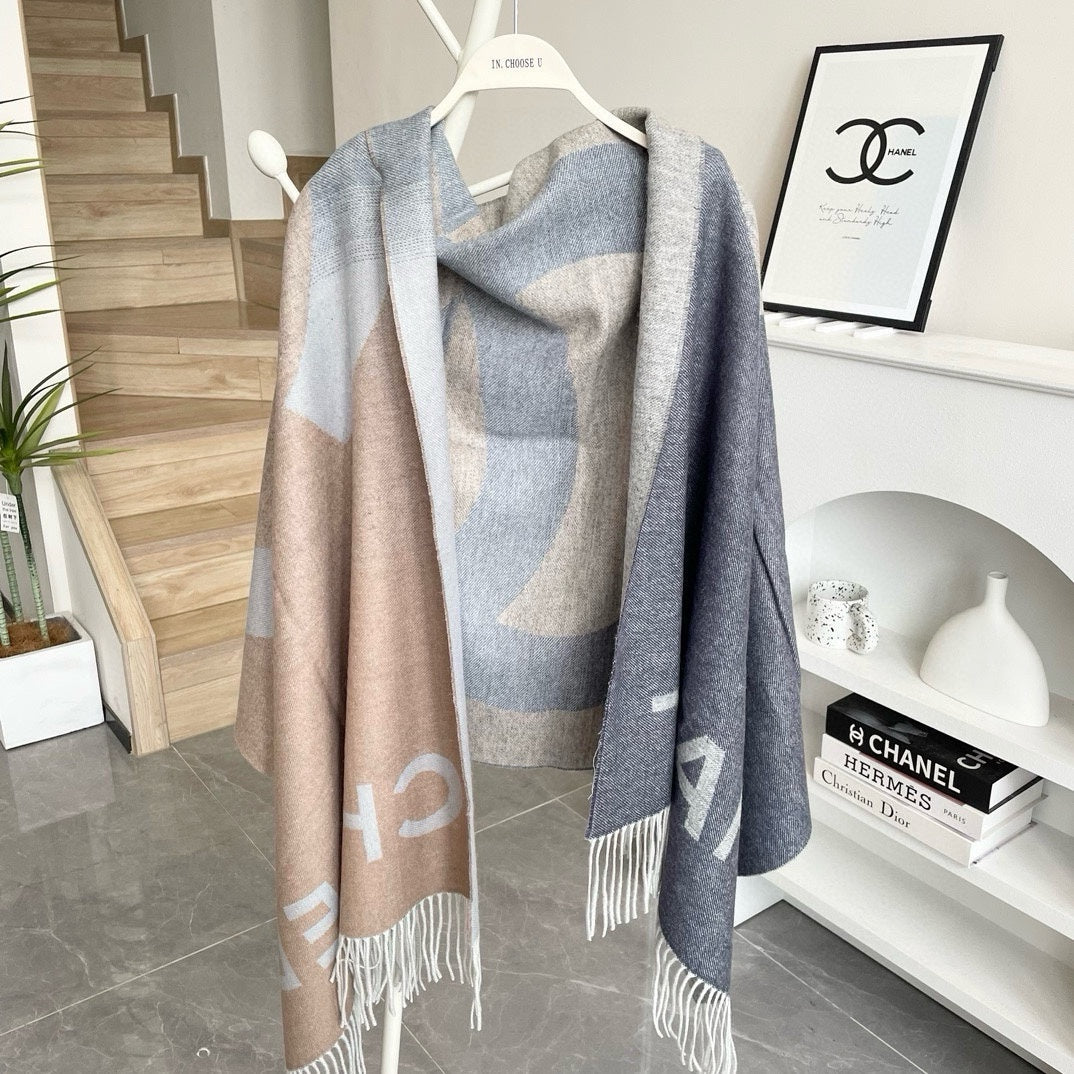 CC Scarf 200 CM In Grey Beige Cashmere 422835