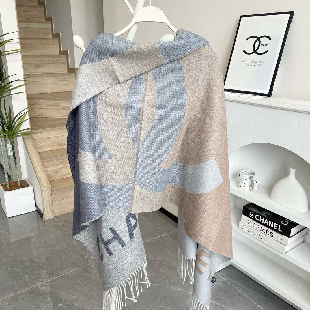 CC Scarf 200 CM In Grey Beige Cashmere 422835