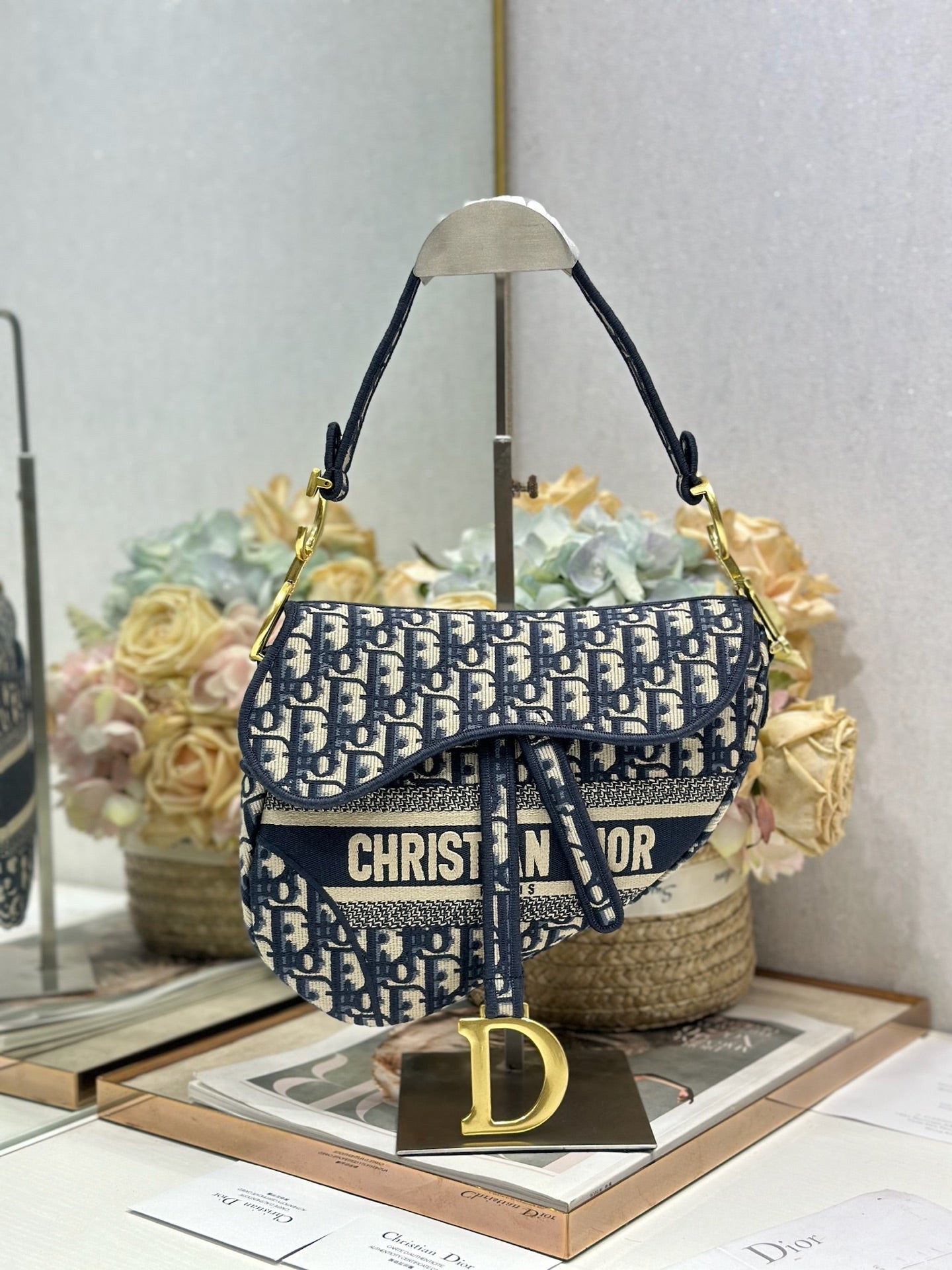 Dior 2026 Saddle Bag 25.5cm Canvas Leather 288072