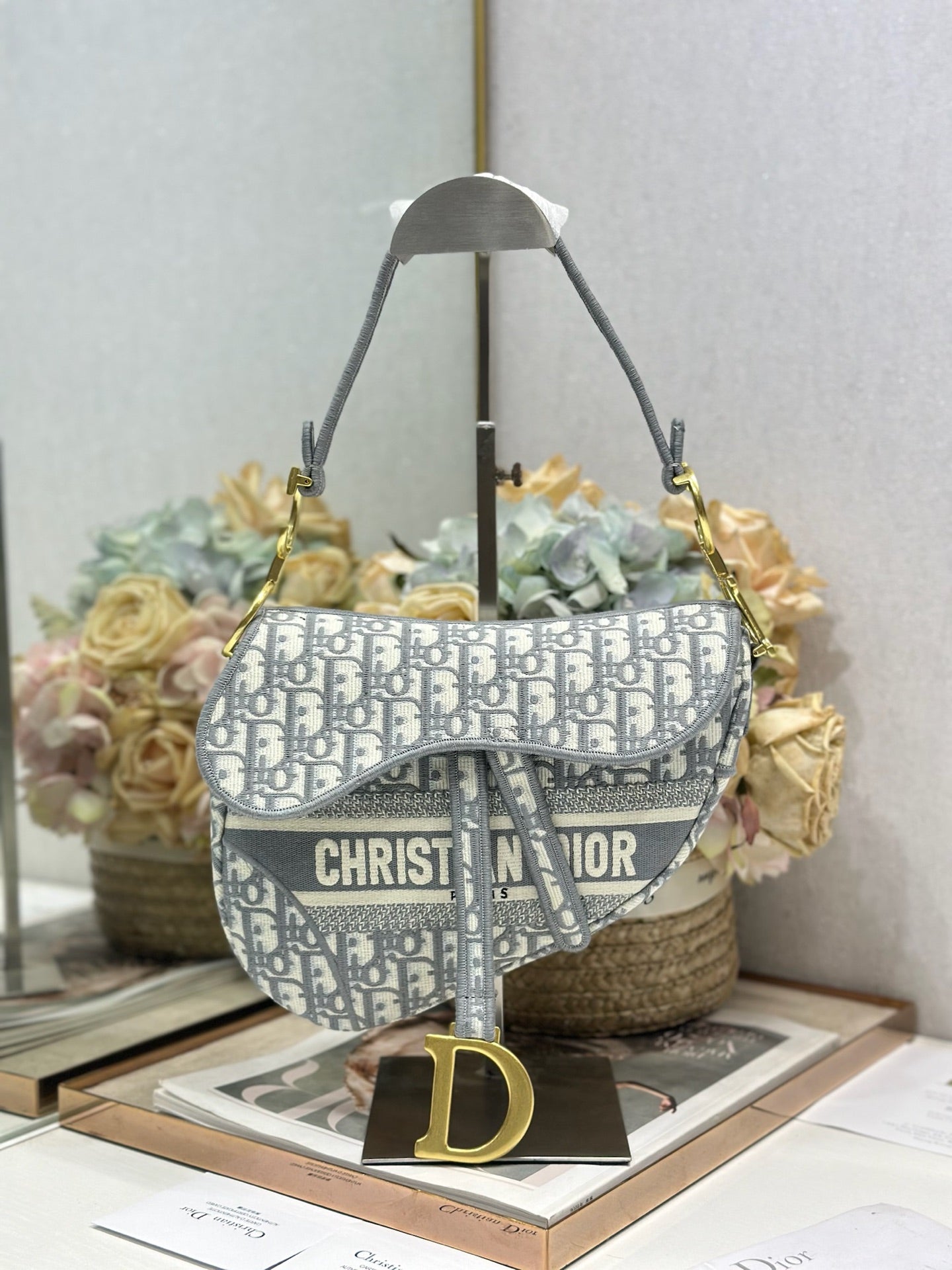 Dior 2026 Saddle Bag 25.5cm Canvas Leather 288072