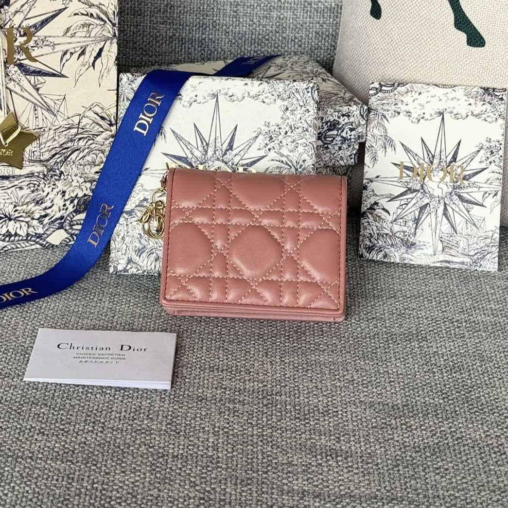 CD Caro 11cm Compact Wallet Calfskin