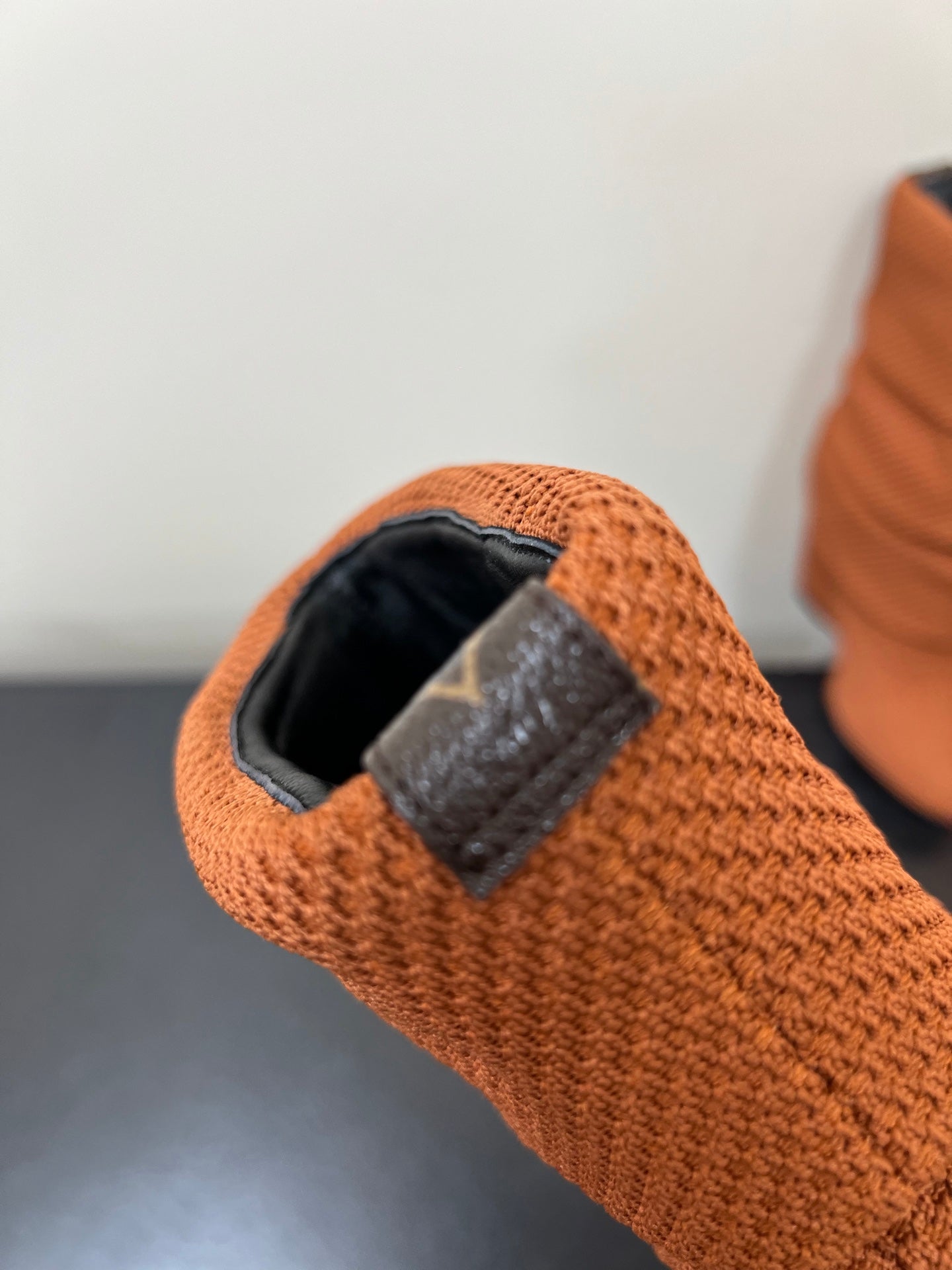 LV 26s Mid-Calf Boots 110 Camel Brown Knit Fabric 619401