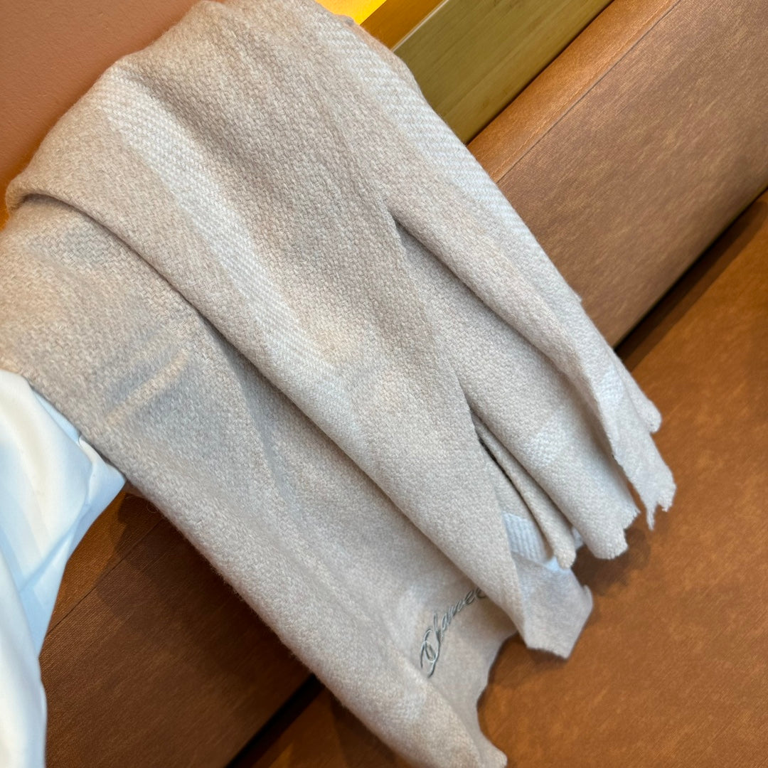 CC Scarf 200 CM In Light Brown Mix White Cashmere 359314