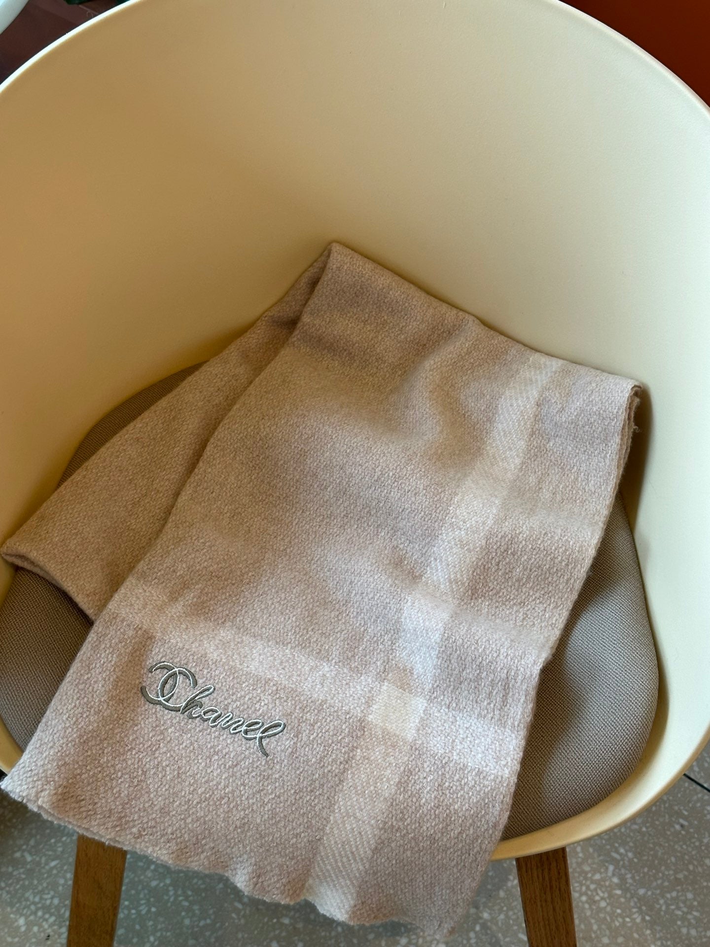 CC Scarf 200 CM In Light Brown Mix White Cashmere 359314