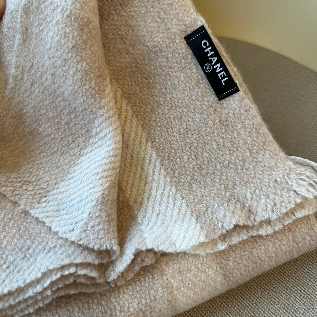 CC Scarf 200 CM In Light Brown Mix White Cashmere 359314