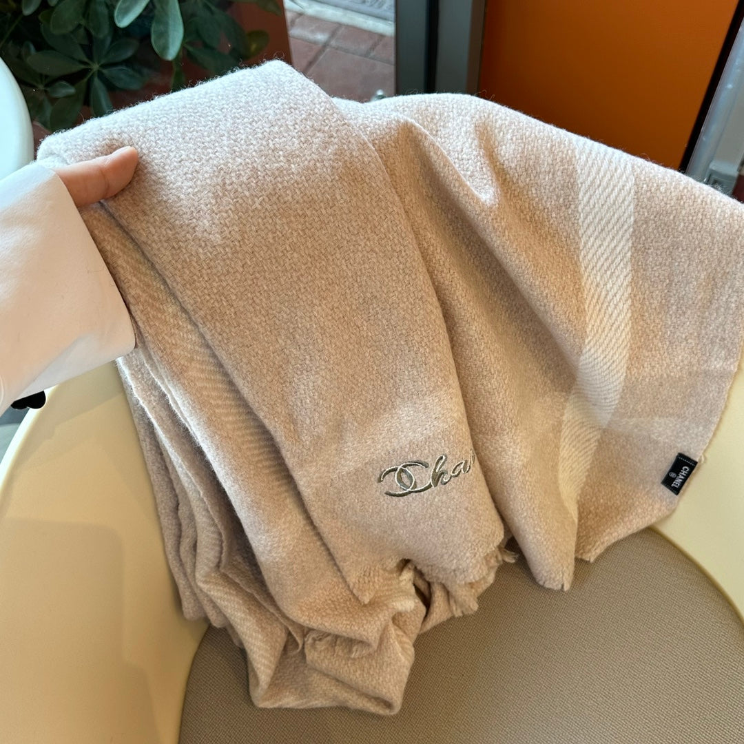 CC Scarf 200 CM In Light Brown Mix White Cashmere 359314