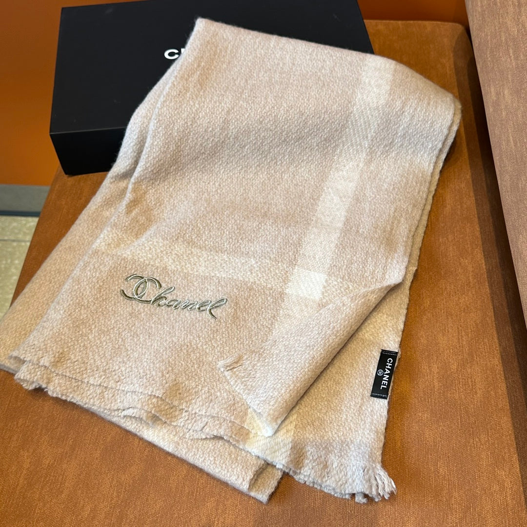 CC Scarf 200 CM In Light Brown Mix White Cashmere 359314
