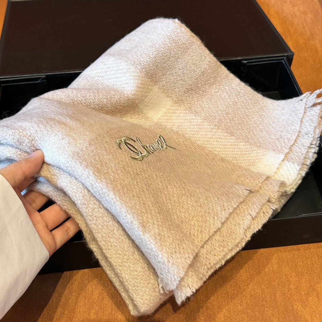 CC Scarf 200 CM In Light Brown Mix White Cashmere 359314