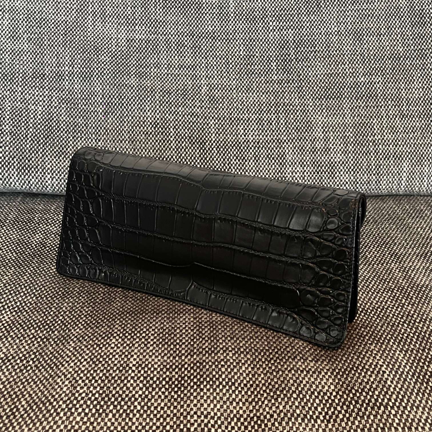 Chanel 2026 Scarab Envelope Clutch 30cm Embossed Patent Calfskin