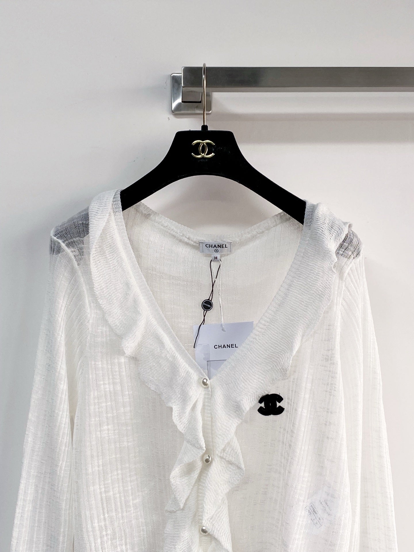 Chanel 2026 Cardigan White Cotton Polyamide 166815