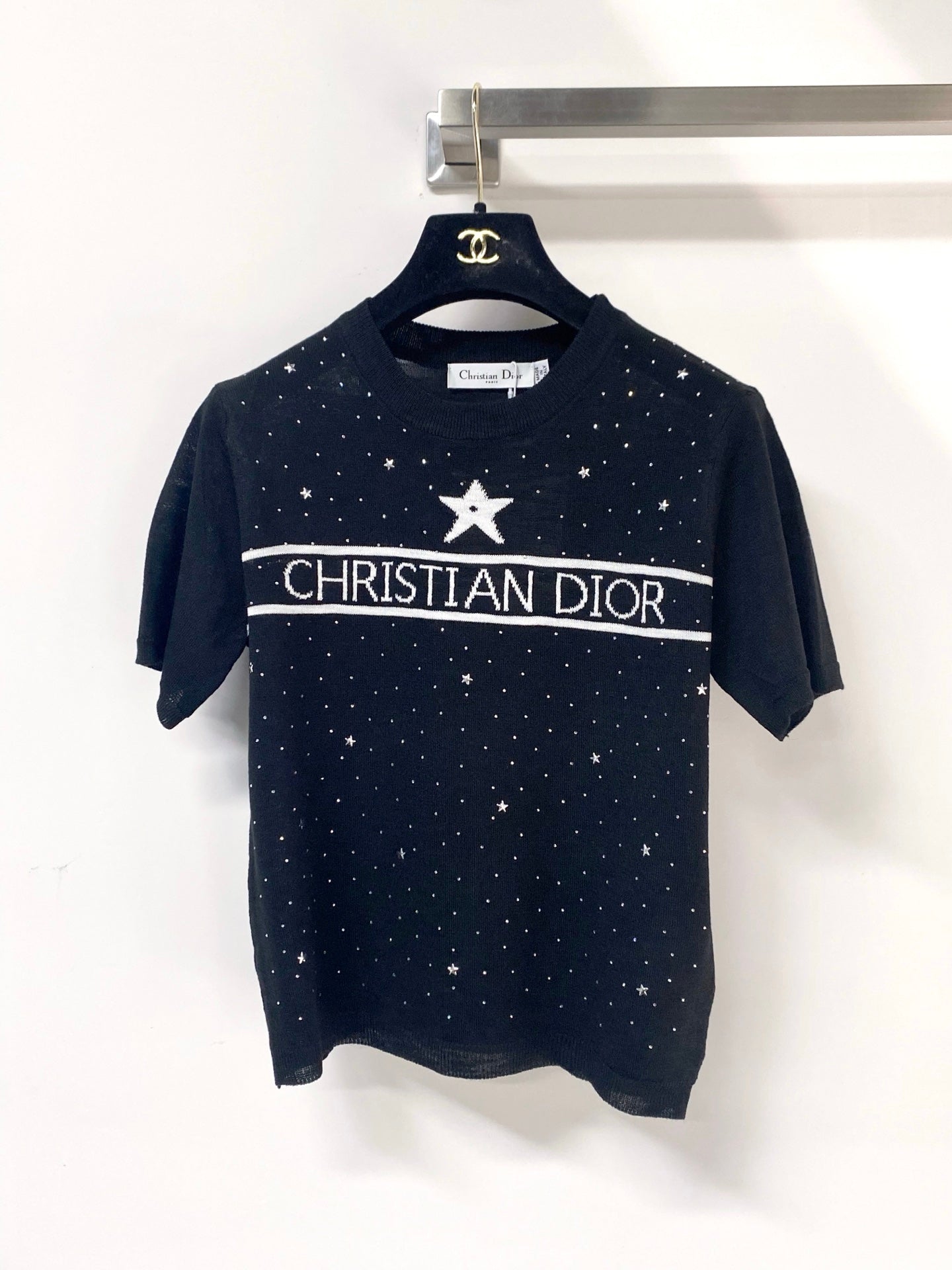 Dior 2026 Star and Logo Knit T-shirt Tencel 405697