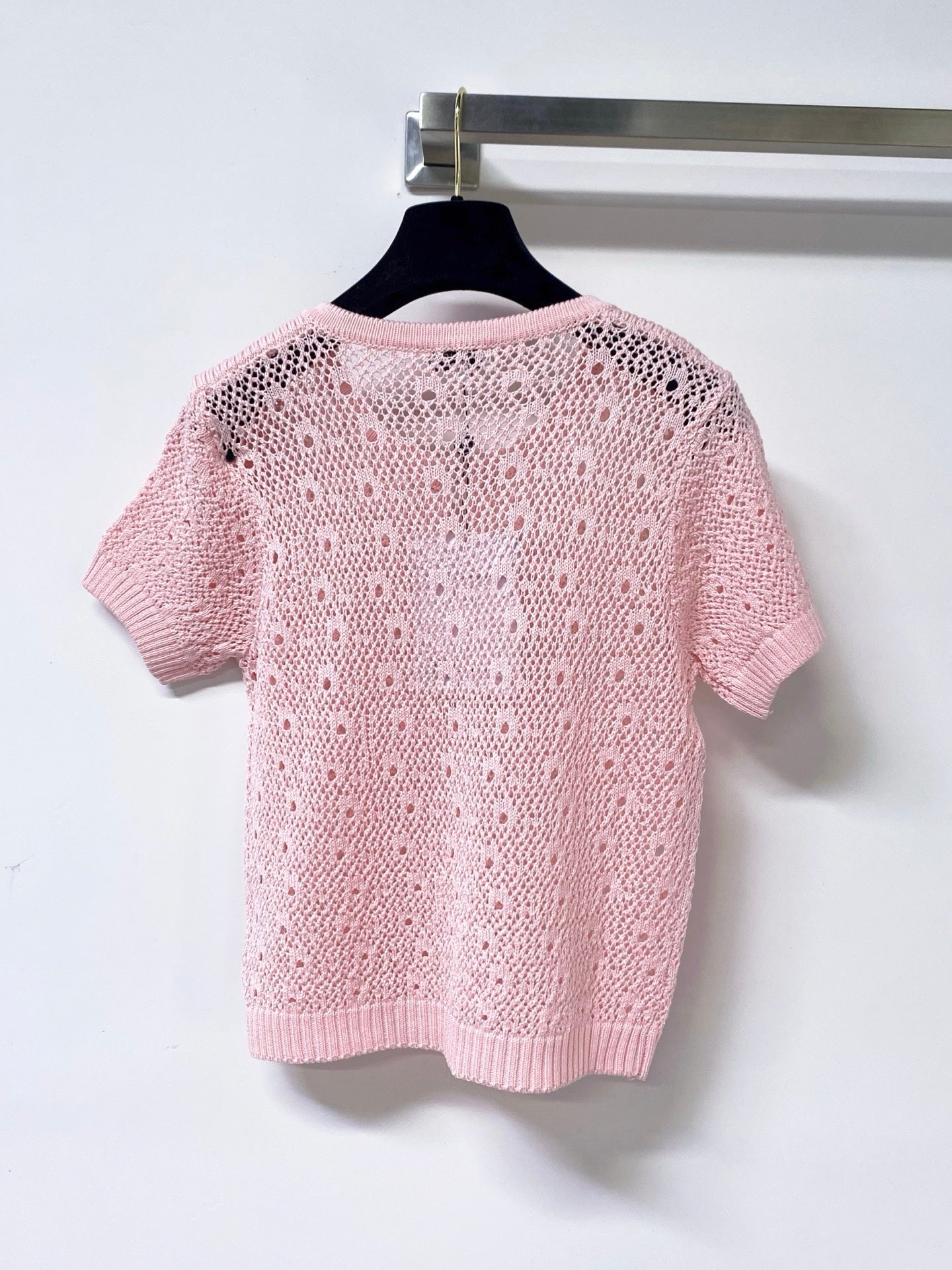 Chanel 2026 Short-Sleeved Shirts Crochet Logo Buttons 449828
