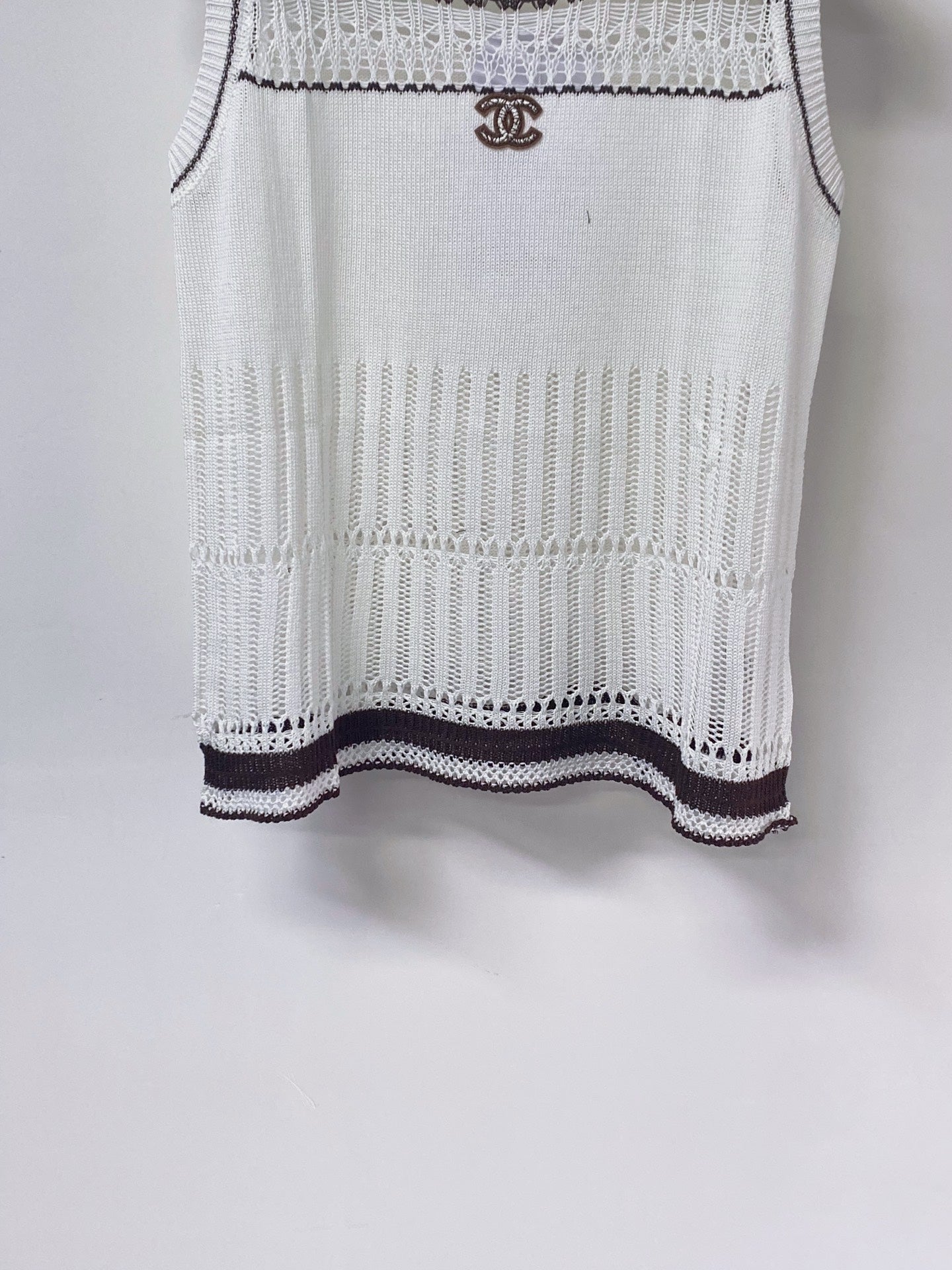 Chanel 2026 Björn's Knit Vest White Laine Wool 471925