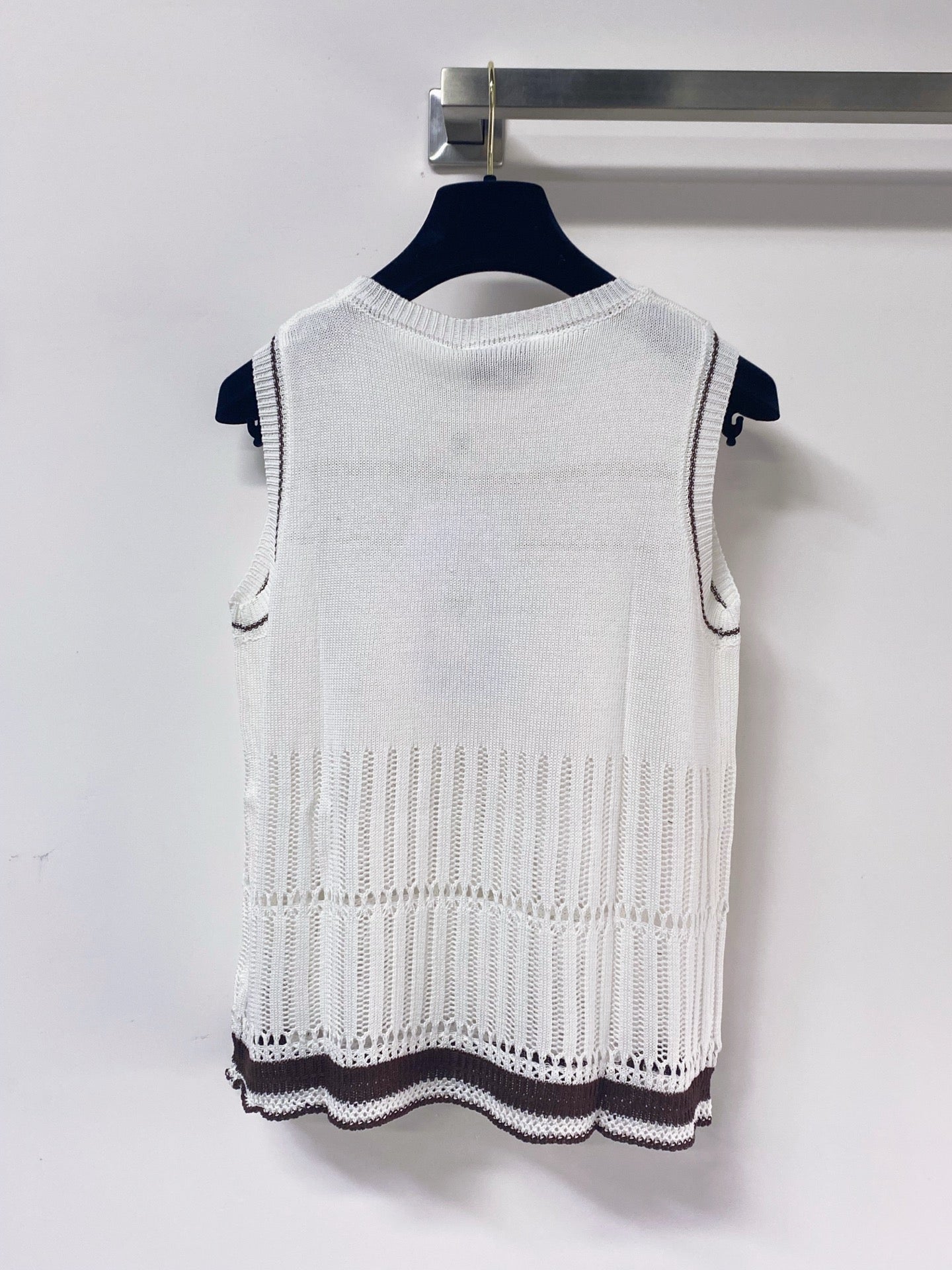 Chanel 2026 Björn's Knit Vest White Laine Wool 471925