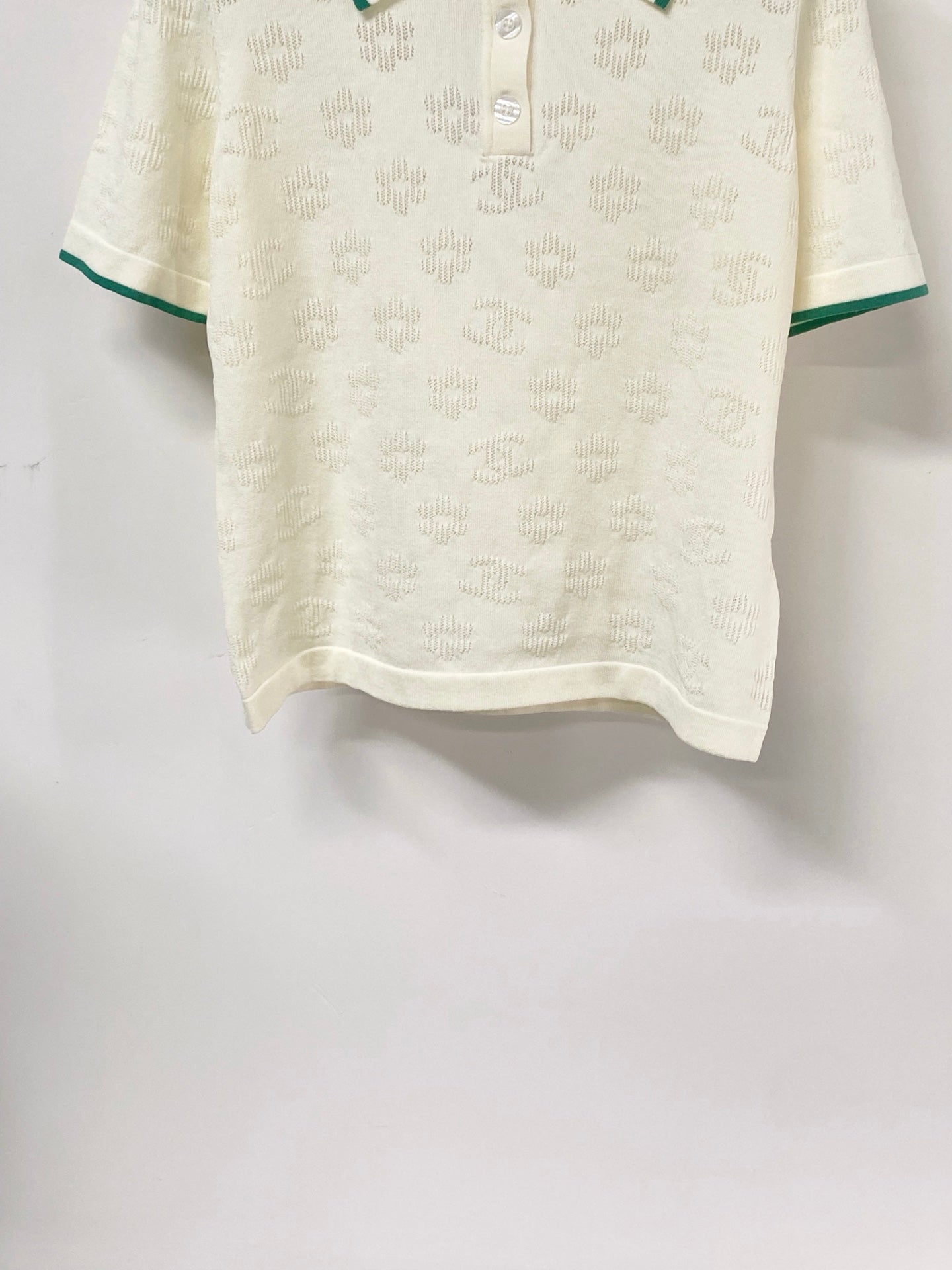 Chanel 2026 Short-Sleeve Knit Polo Shirt Cotton 479910