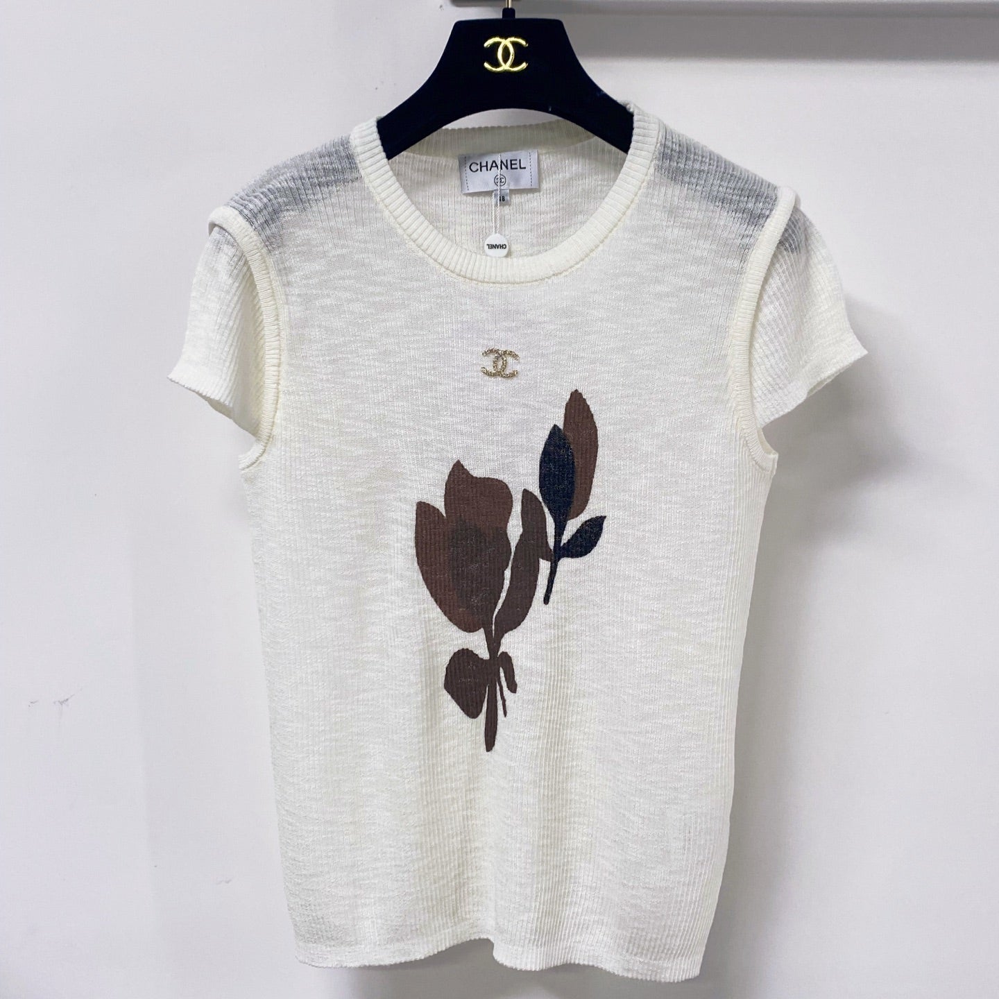 Chanel 2026 White Short-Sleeved Shirt Wool Laine 479868