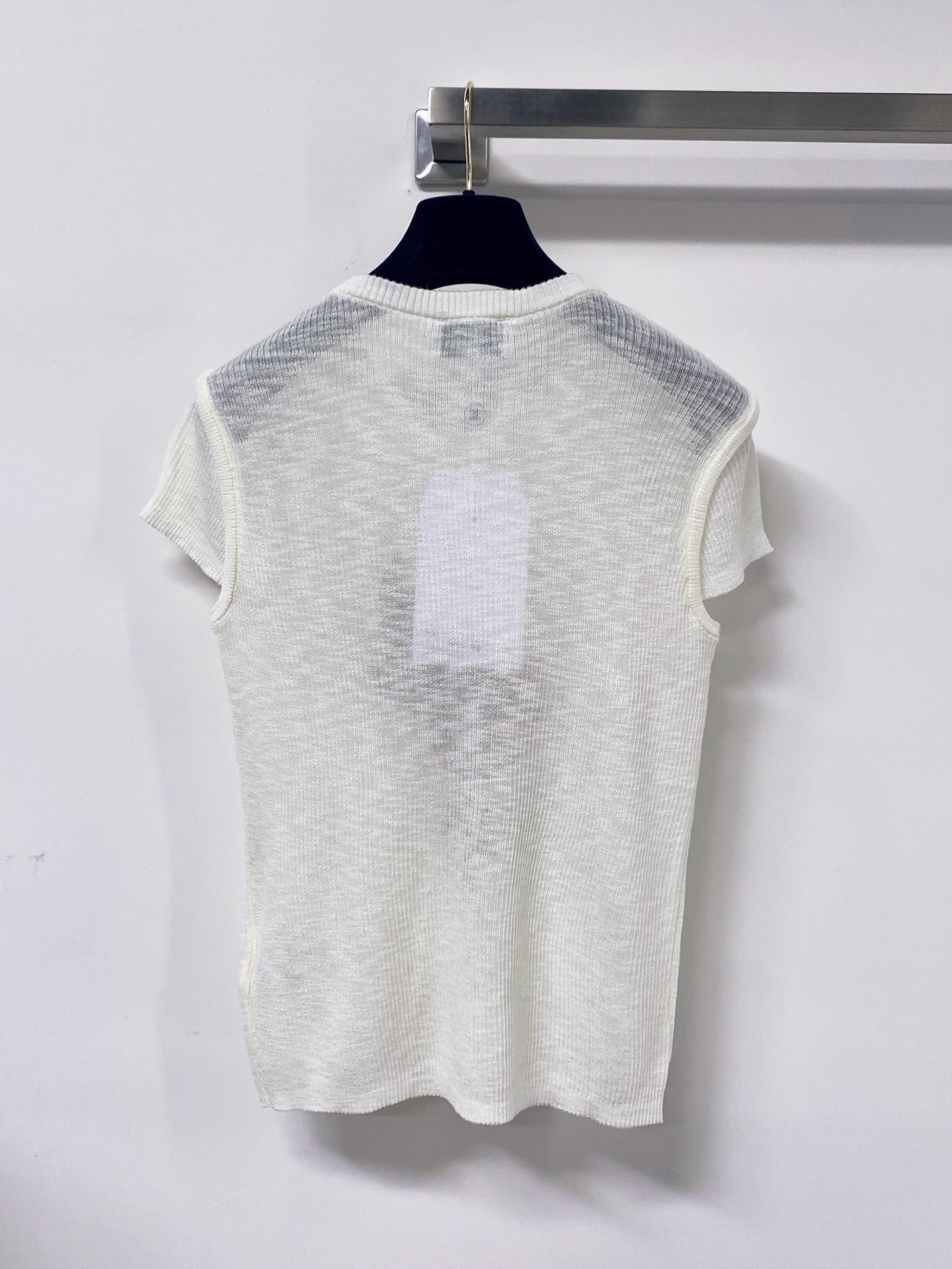 Chanel 2026 White Short-Sleeved Shirt Wool Laine 479868