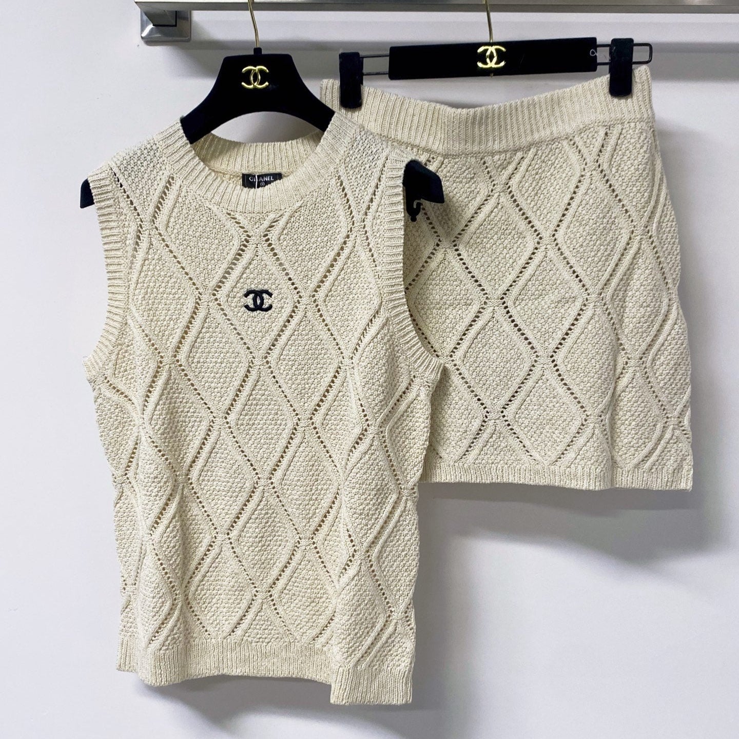 Chanel 2026 Set Cream Wool 690505