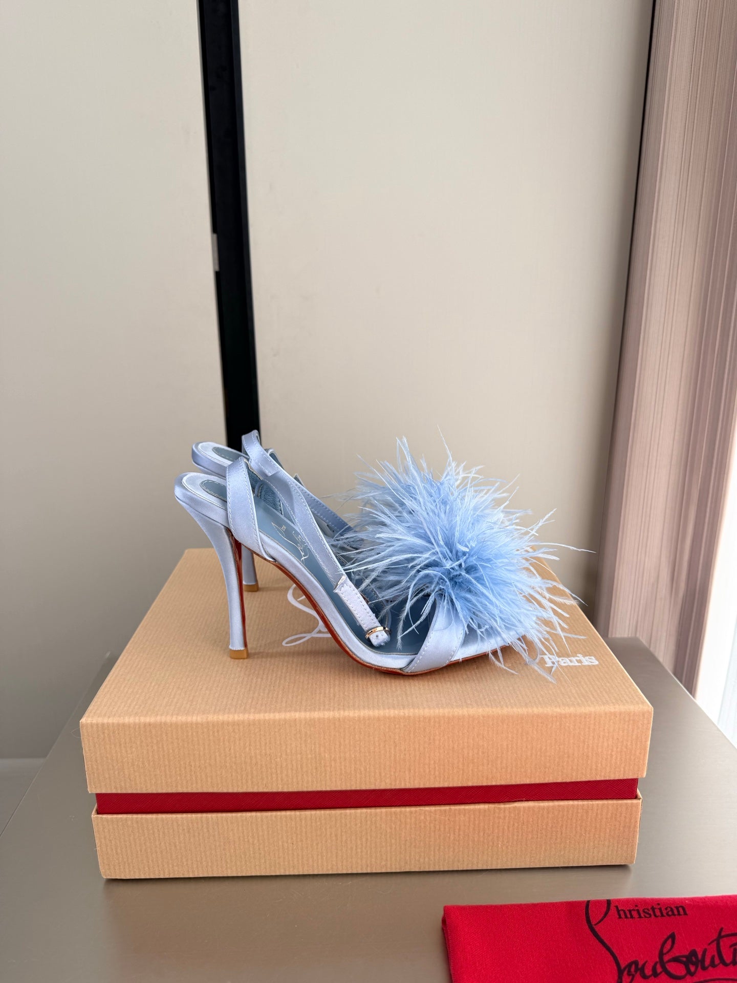 CL 2026 Loubipoupi Sandal 100mm Feather Leather 868957