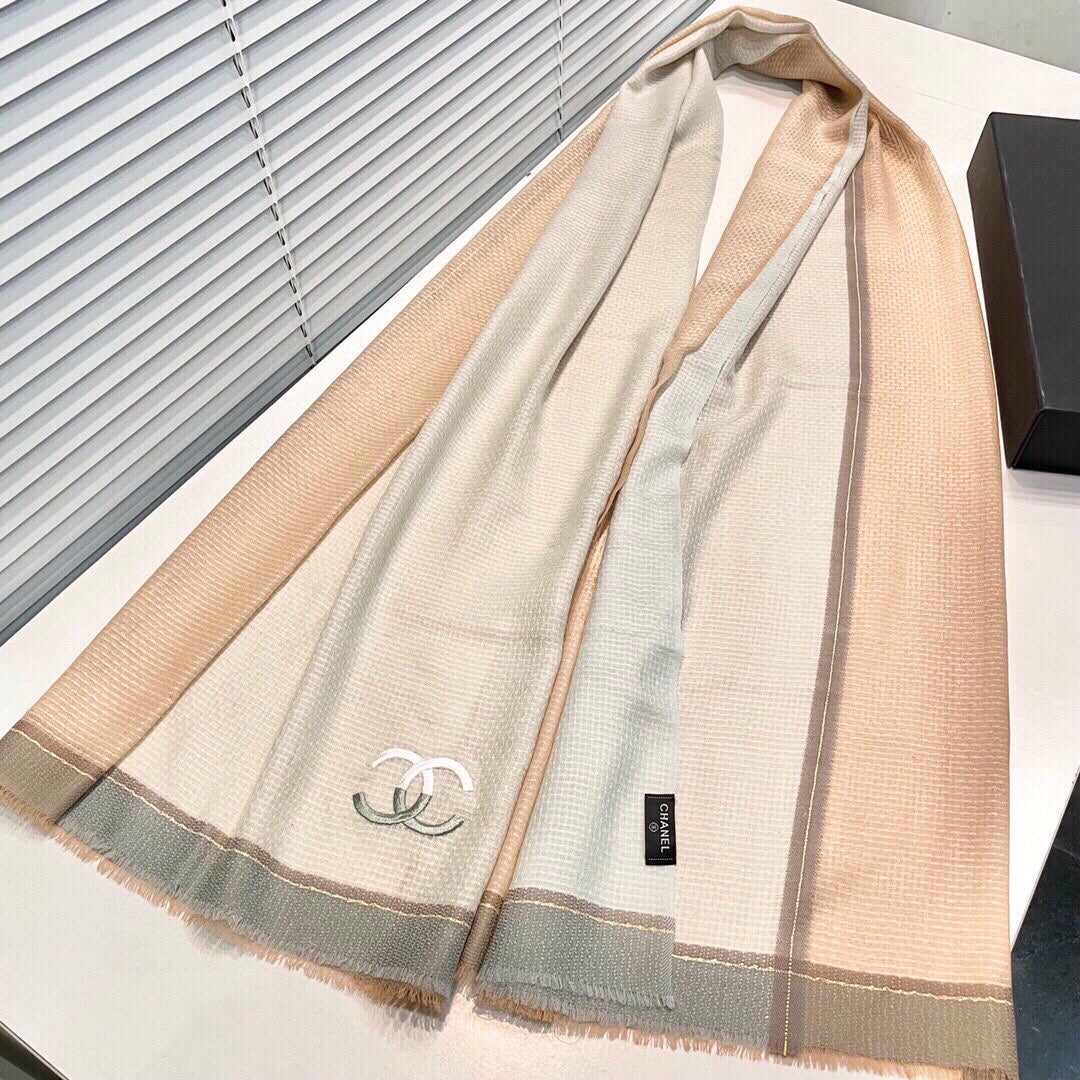 CC Scarf 200 CM In Light Grey Mix Light Beige Cashmere 413837