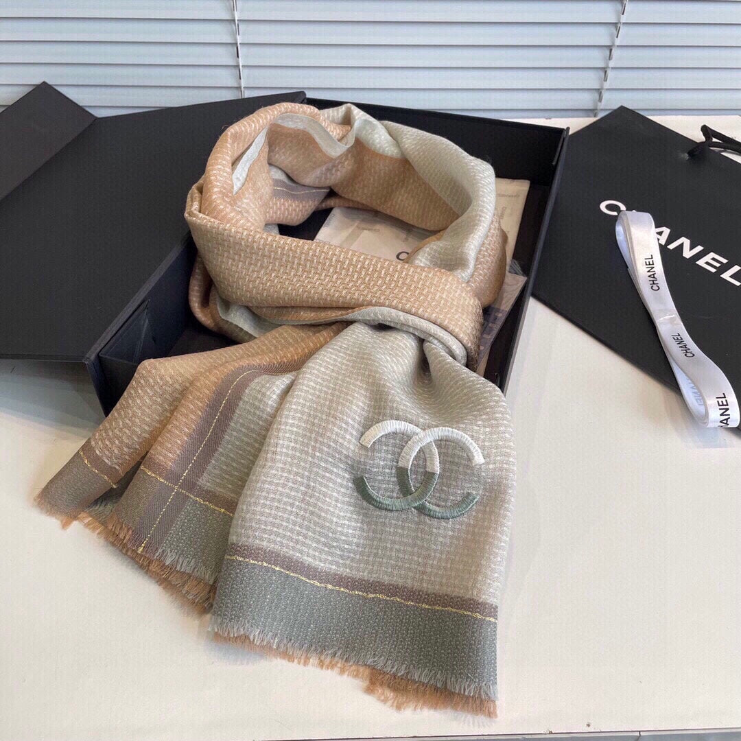 CC Scarf 200 CM In Light Grey Mix Light Beige Cashmere 413837
