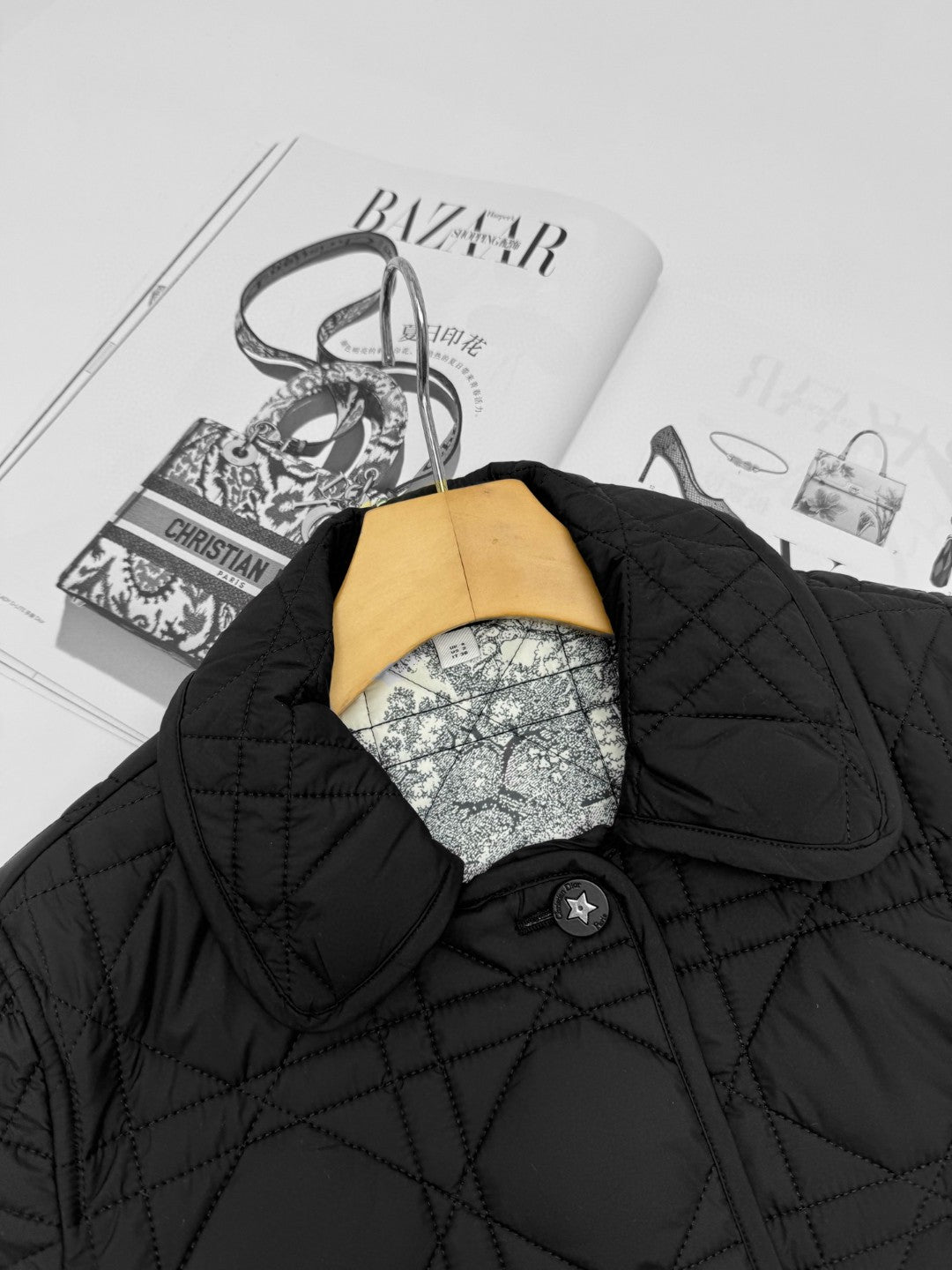 CD 25 Classic Printed Quilted Short Cotton Jacket