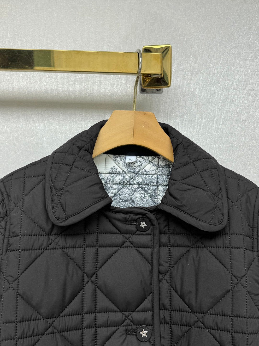 CD 25 Classic Printed Quilted Short Cotton Jacket