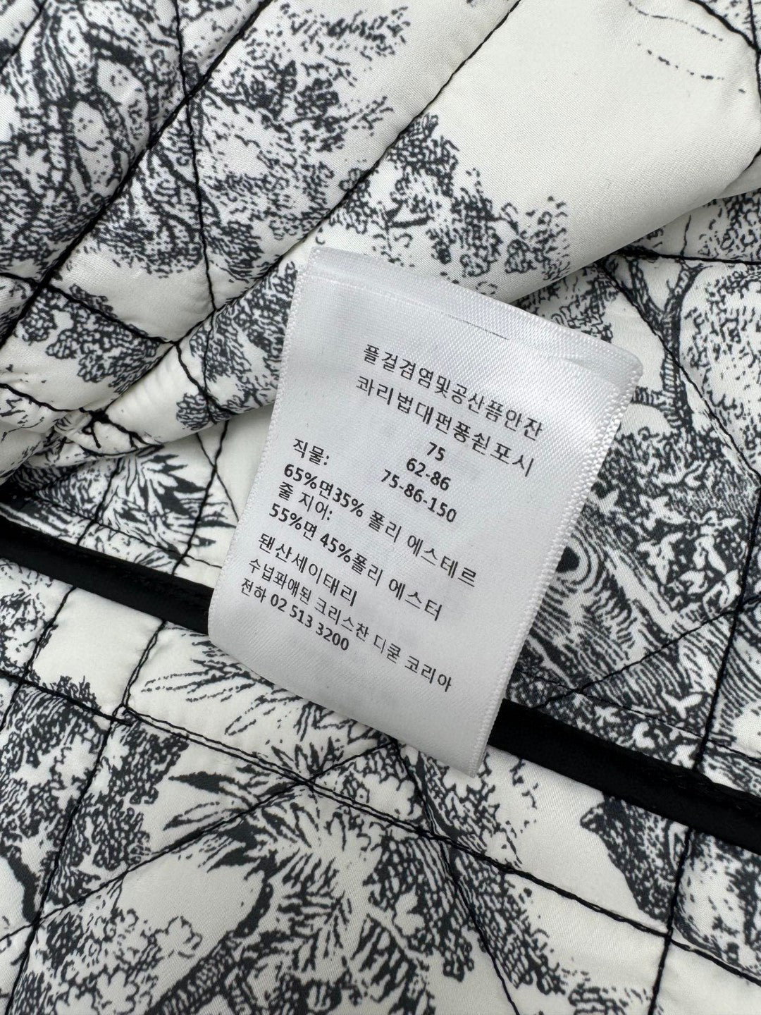 CD 25 Classic Printed Quilted Short Cotton Jacket