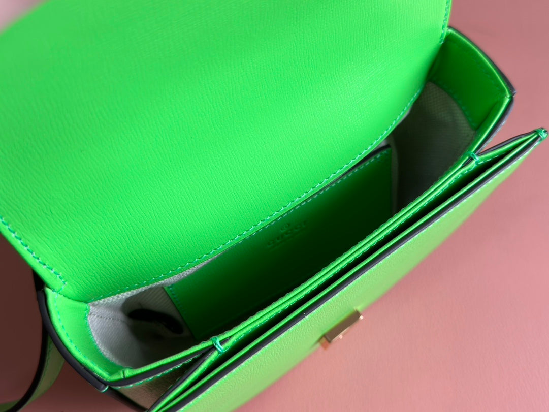 Gucci Horsebit Bag Green Leather 239807