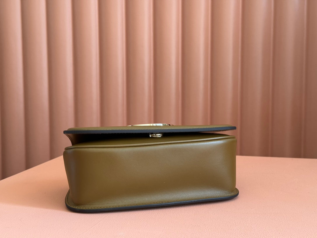Gucci Blondie Handbag Brown Suede And Calfskin 272174