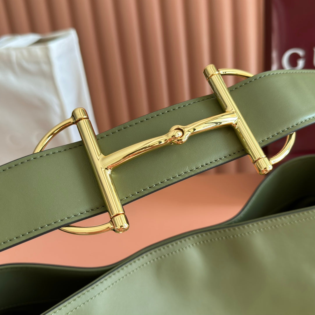 Gucci Beatrix Handbag 35 Olive Green Cowhide 272147