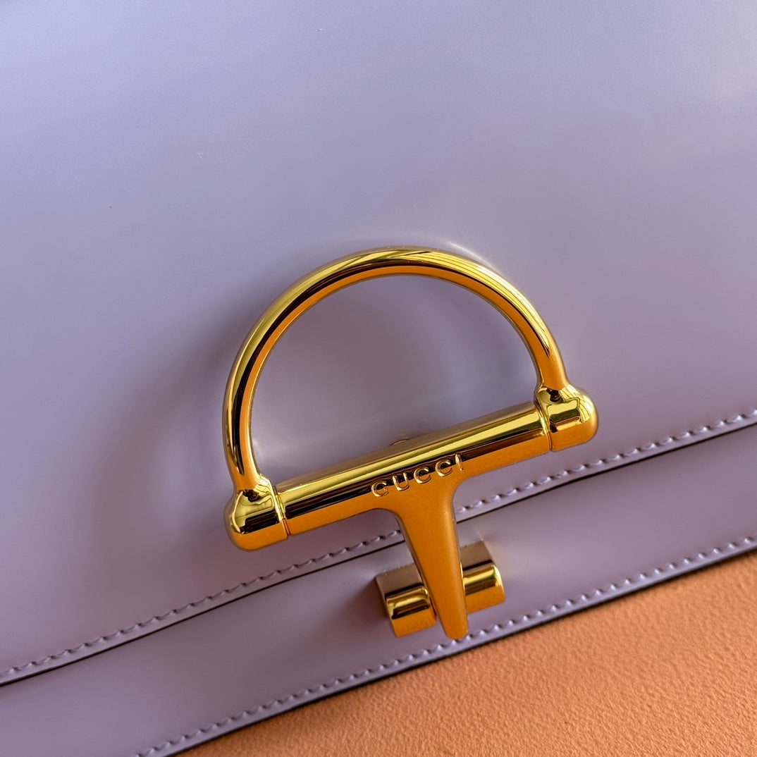 Gucci Siena Small Shoulder Bag Light Purple Leather 271873