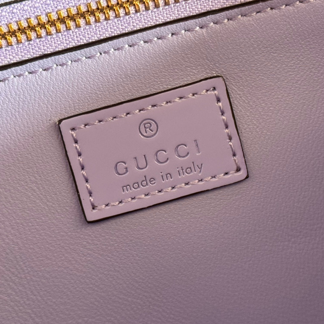 Gucci Siena Small Shoulder Bag Light Purple Leather 271873