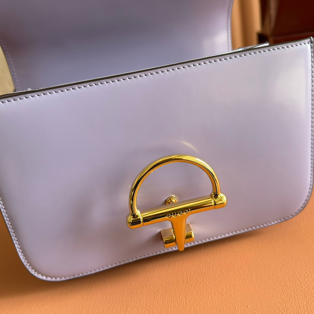 Gucci Siena Small Shoulder Bag Light Purple Leather 271873