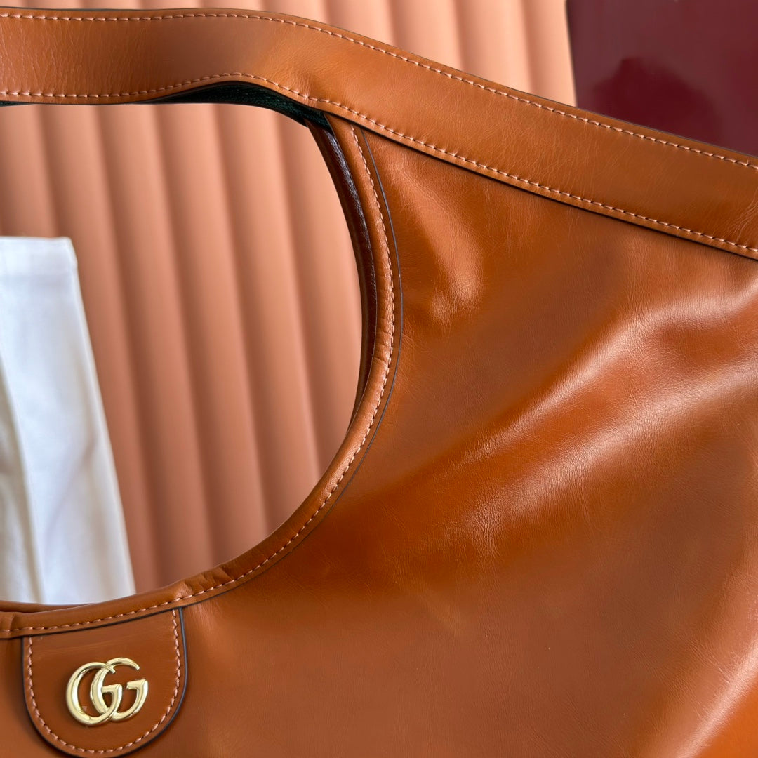 Gucci 2026 Giglio Large Tote Bag 60cm Brown Leather