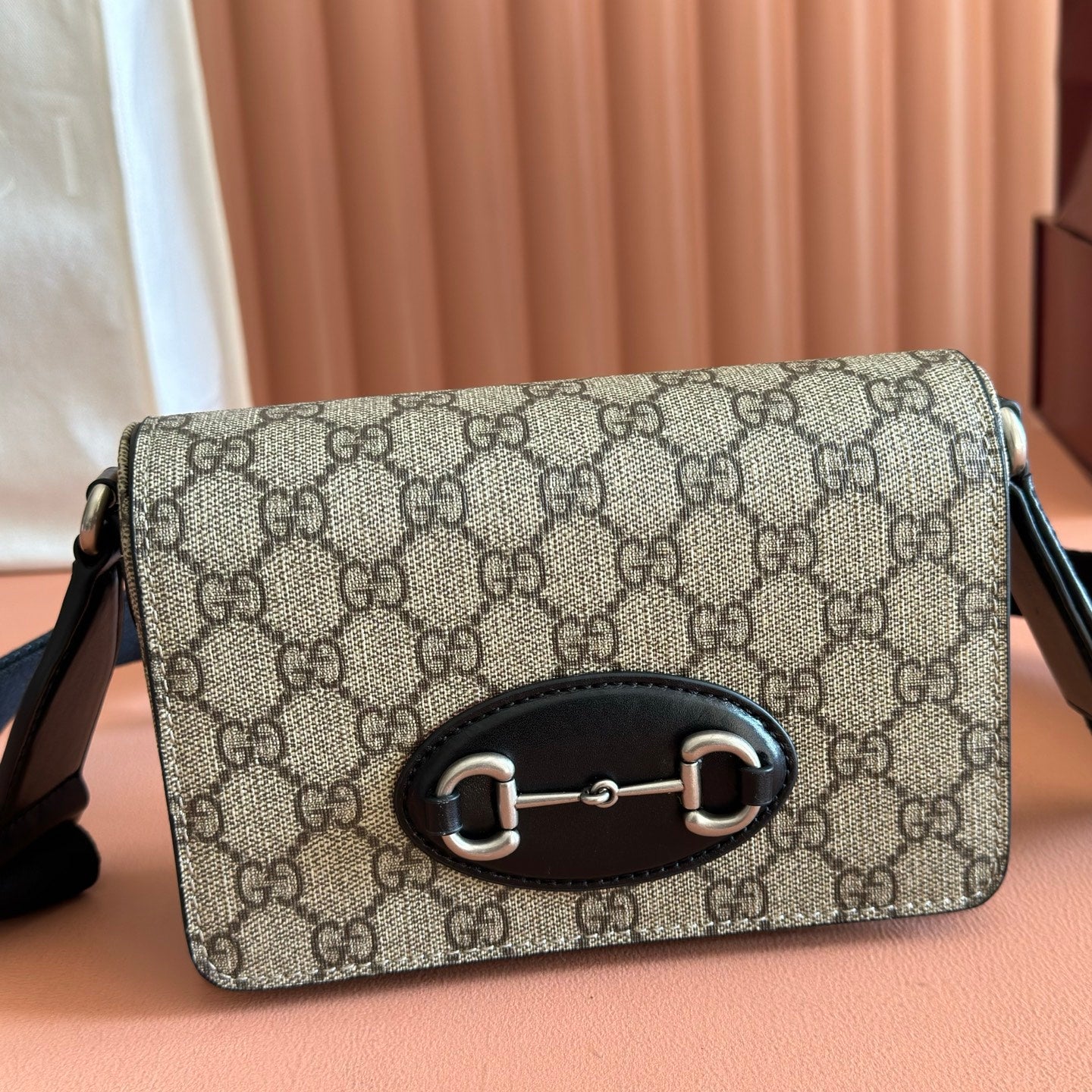 Gucci 2026 Horsebit 1955 Bag Black Ebony Canvas Leather 280964