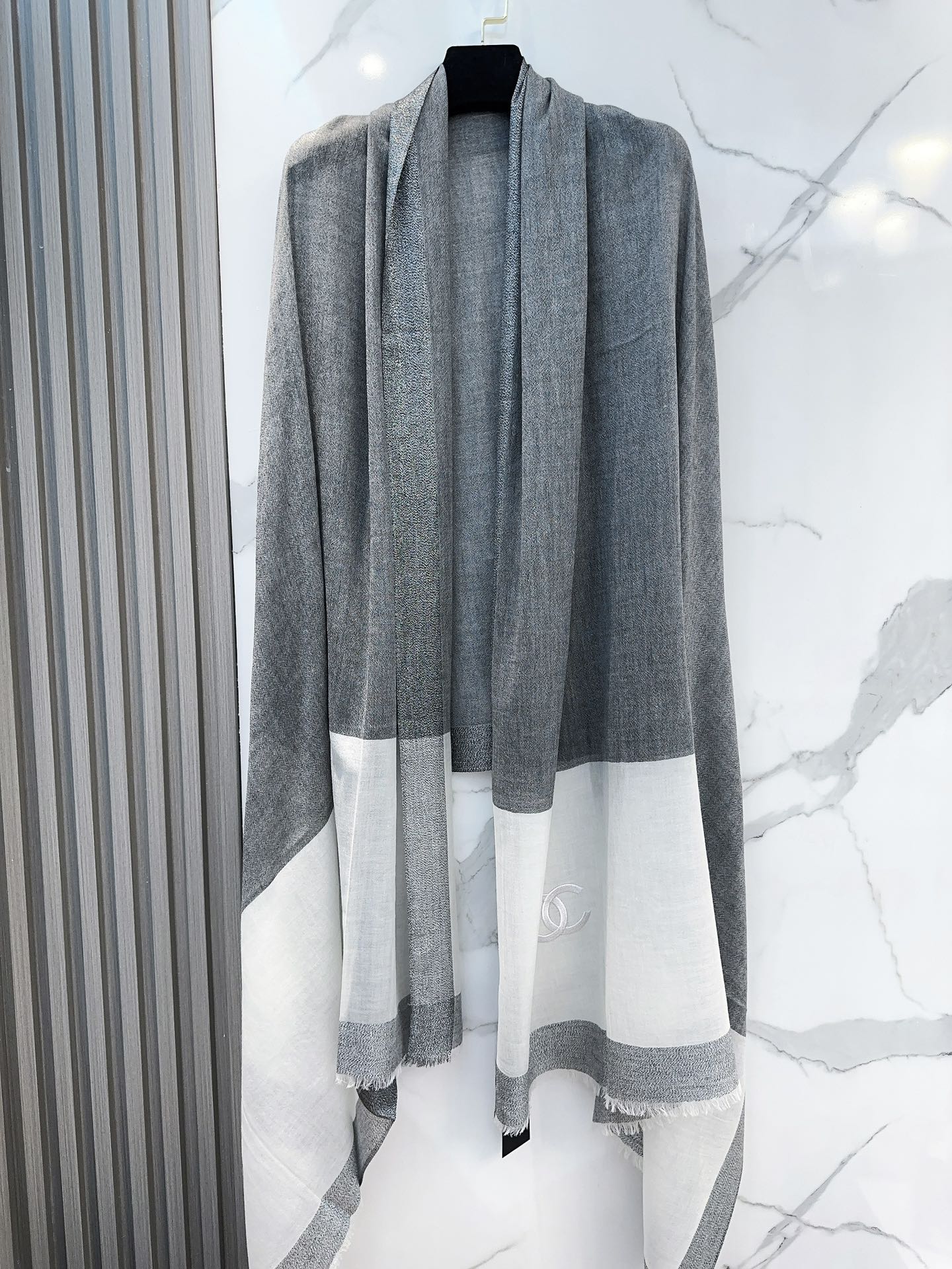 CC Scarf 200 CM In Grey Mix White Cashmere  416880