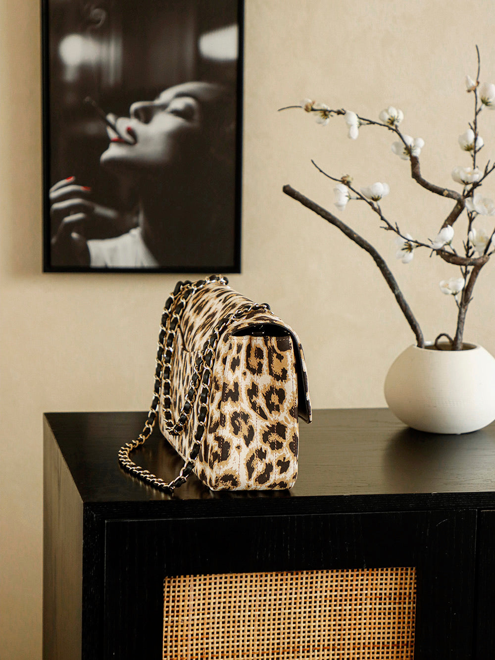 Chanel 2026 Flap Bag 33cm Leopard Calfskin 339085