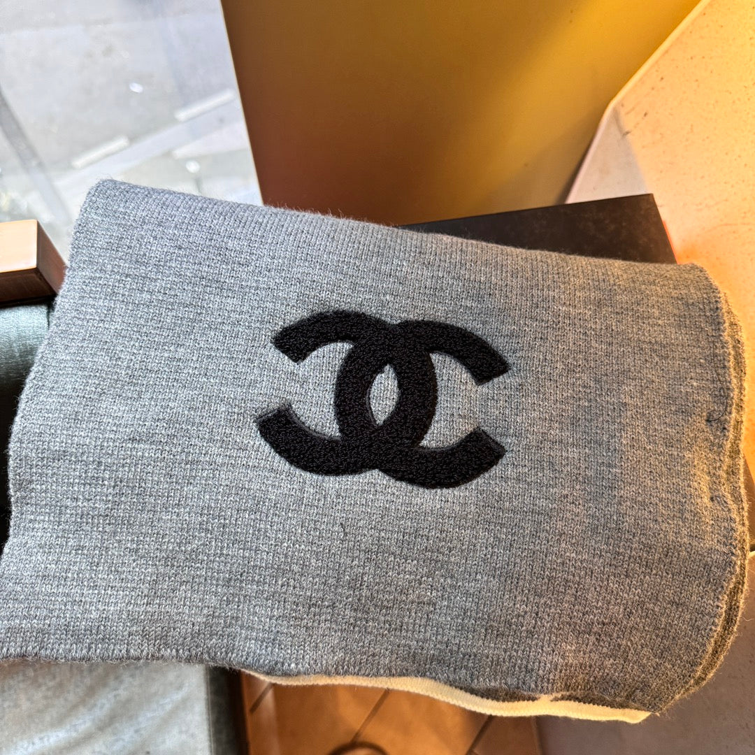CC Scarf 180 CM In Grey Mix White Wool 421509
