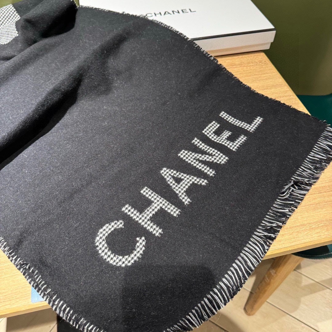 CC Scarf 185 CM In Black Mix Grey Caro Cashmere 422861