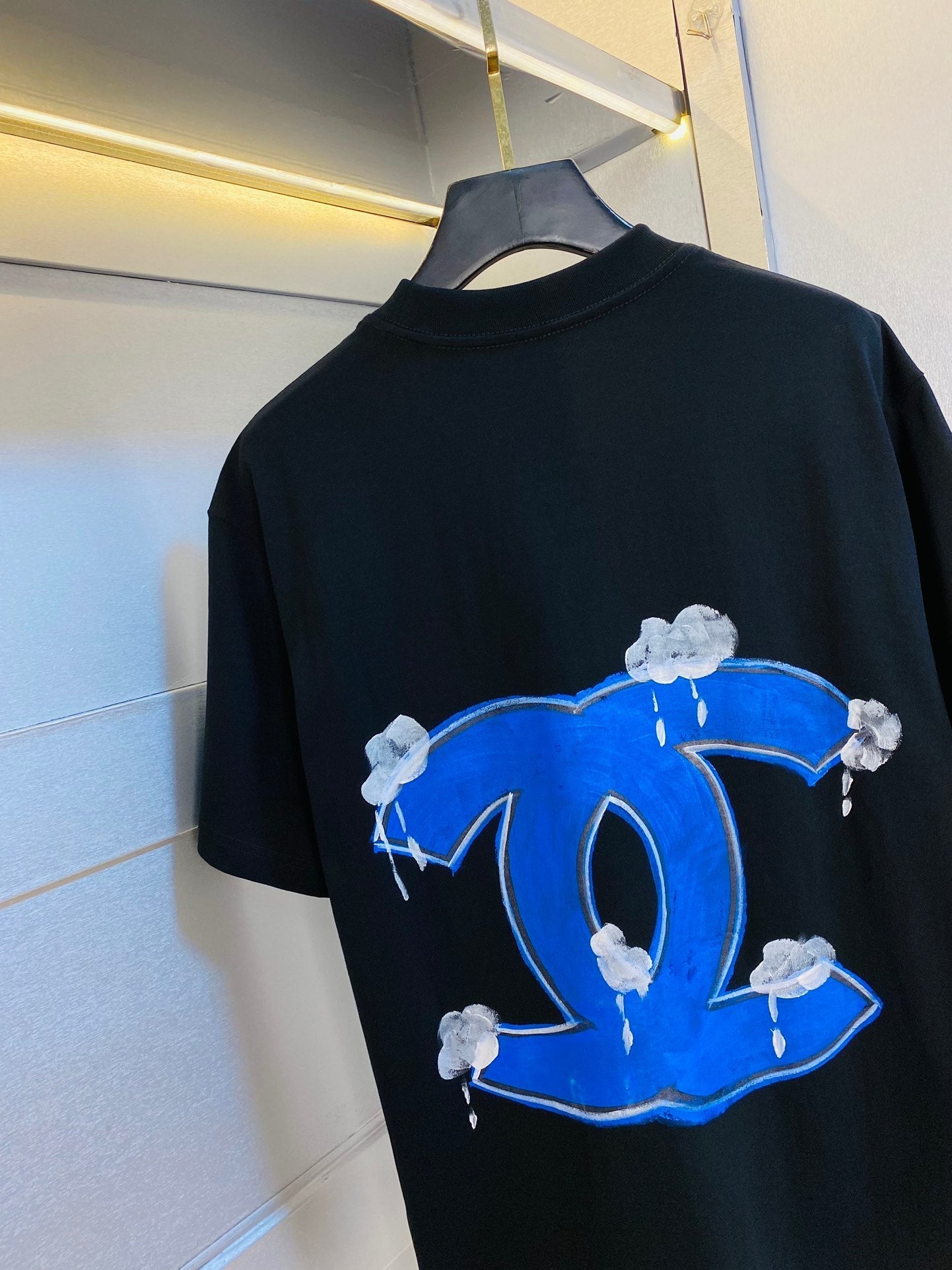 CC 2026 Short Sleeve T-Shirt Double C Blue Cotton 131362