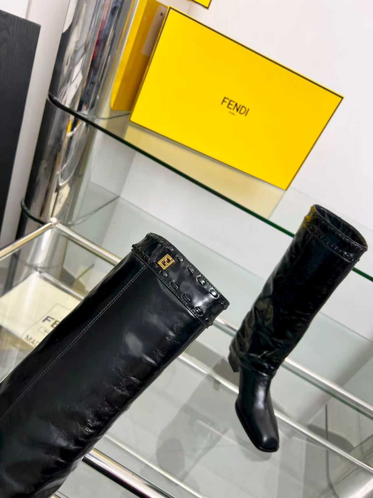 FENDI High boots  black calfskin 521231