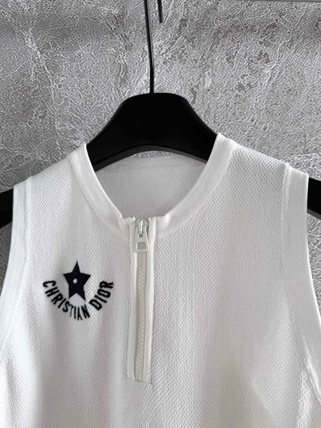 CD High Waist Top White Viscose