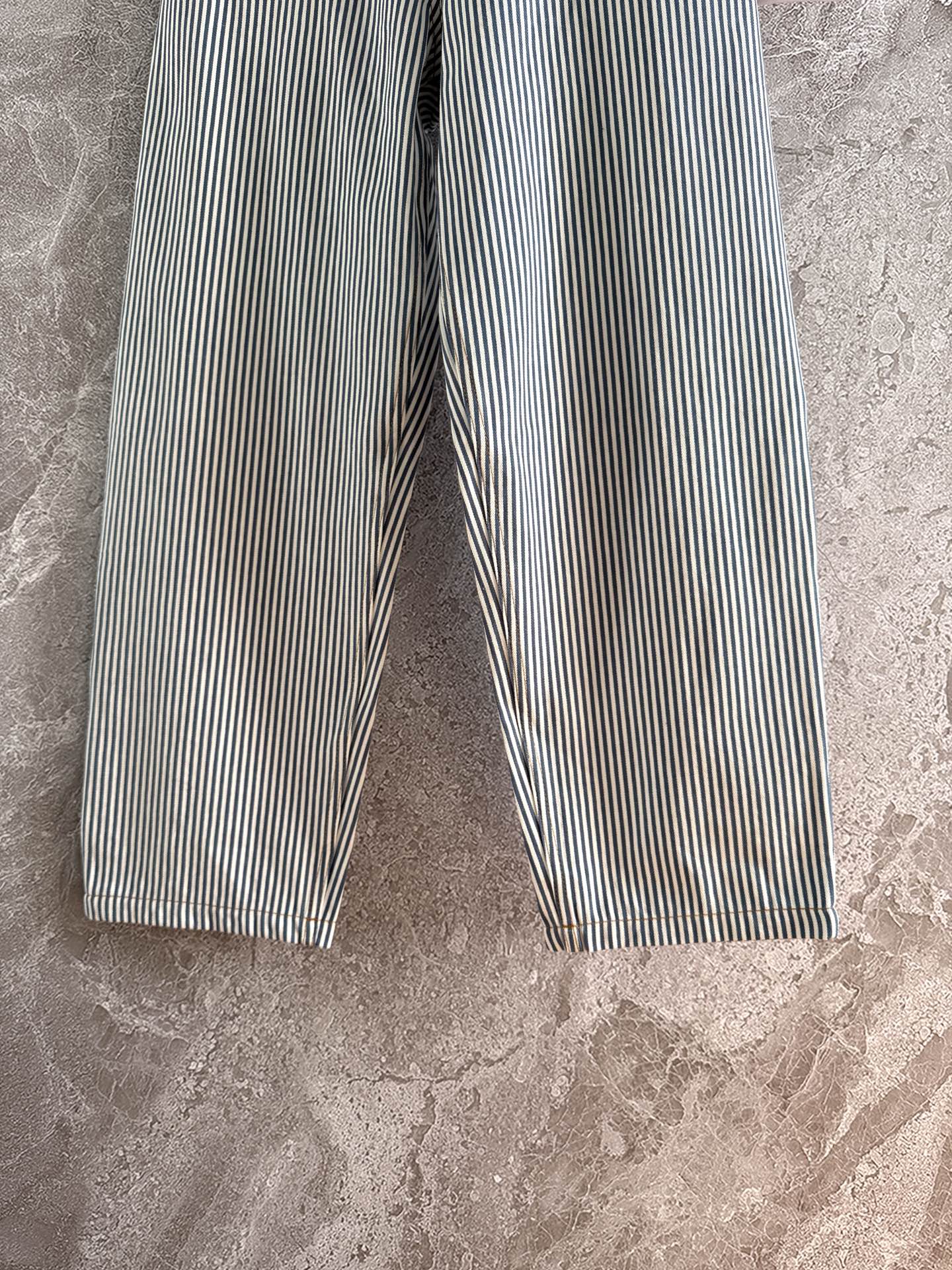 Prada Striped Pants Blue mix White Cotton