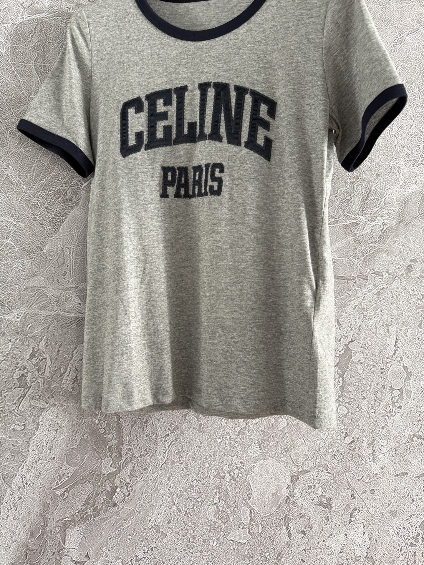 Celine CELINE PARIS Short-sleeve T-shirt Grey Cotton